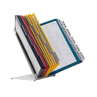 Langlebig – Vario A4-Tischständer mit 30 verschiedenen Taschen