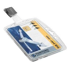 Langlebig - Sicherheitsausweishalter 8005 mit Clip verschlossen 54x85mm | 25 Stück