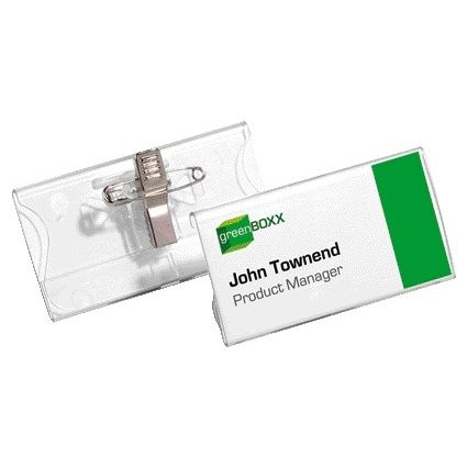 Quantore – Acryl-Plakette mit Kombiklemme 40 x 75 mm