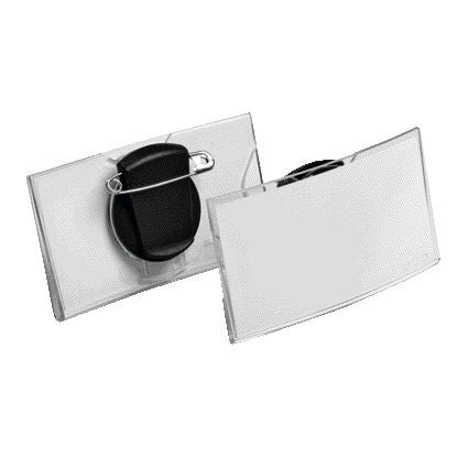 Langlebig - Plakette 8124 konvex mit Kombiklemme 40x75mm | 25 Stück