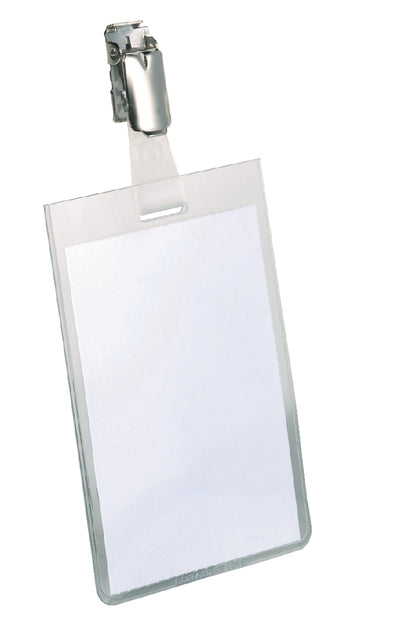 Abzeichen Langlebiger 8002 mit Clip -ausstehend geschlossen 90x60mm | 25 Stücke