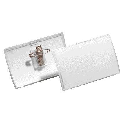Langlebig – Badge 8211 Click Fold mit Kombiklemme 40 x 75 mm