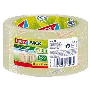Tesa - Verpackungspaket® Eco Strong 66mx50mm transparent | 6 Stück