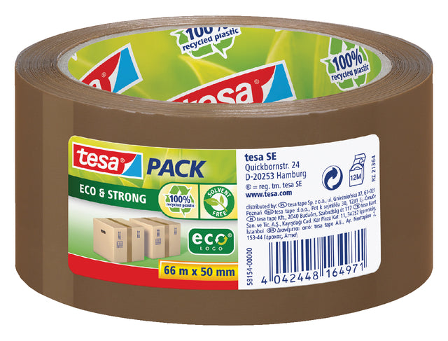 Verpackungsband Tesa 50 mmx66m Eco Brown | 6 Stück