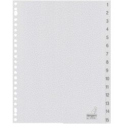 Kangaro - Tabs 23-Loch G415CM 1-15 nummeriertes graues PP