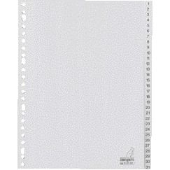 Kangaro - Tabs 23-Loch G431CM 1-31 nummeriertes graues PP