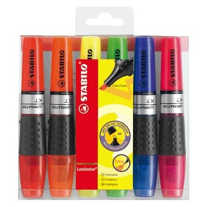 Stabilo - Textmarker Luminator XT 71/6 sortierter Karton mit 6 Stück