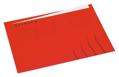 Jalema – Faltmappe mit Lasche Marke A4, 100 % recycelter Karton, 250 g, Rot | 250 Stück