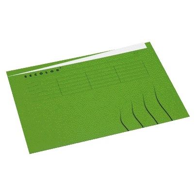 Jalema – Faltmappe mit Markenlasche A4, 100 % recycelter Karton, 250 g, Grün