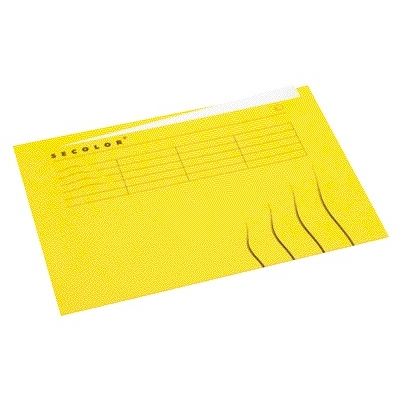 Jalema – Faltmappe mit Lasche Marke A4, 100 % recycelter Karton, 250 g, Gelb | 25 Stück