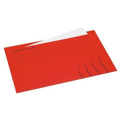 Jalema – Faltmappe mit Lasche der Marke Folio, 100 % recycelter Karton, 250 g, rot | 25 Stück