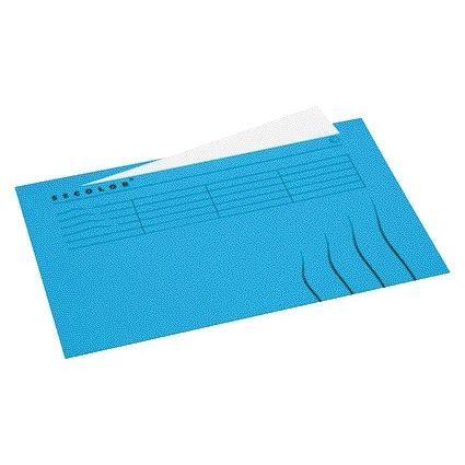 Jalema – Faltmappe mit Lasche der Marke Folio, 100 % recycelter Karton, 250 g, Blau | 25 Stück