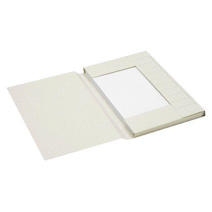Jalema – Aktenmappe Folio, 3 Klappen, 100 % recycelter Karton, 250 g, grau | 25 Stück