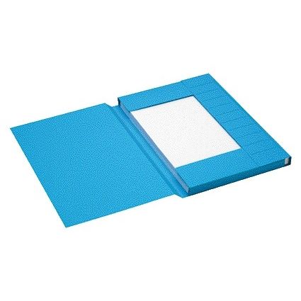Jalema – Aktenmappe Folio, 3 Klappen, 100 % recycelter Karton, 250 g, Blau