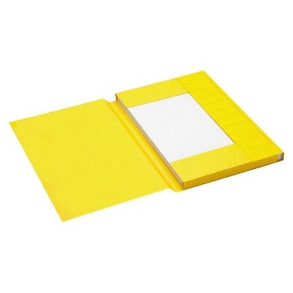 Jalema – Aktenmappe Folio, 3 Klappen, 100 % recycelter Karton, 250 g, Gelb