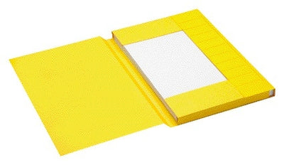 Jalema – Aktenmappe Folio, 3 Klappen, 100 % recycelter Karton, 250 g, gelb | 125 Stück