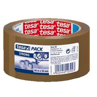 Tesa - Verpackungspaket® Strong 66mx50mm PP braun | 6 Stück