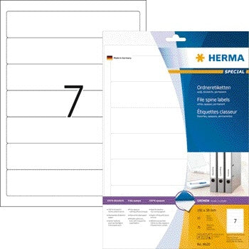 HERMA - Rückenetikett 8620 schmal 38x192mm selbstklebend weiß