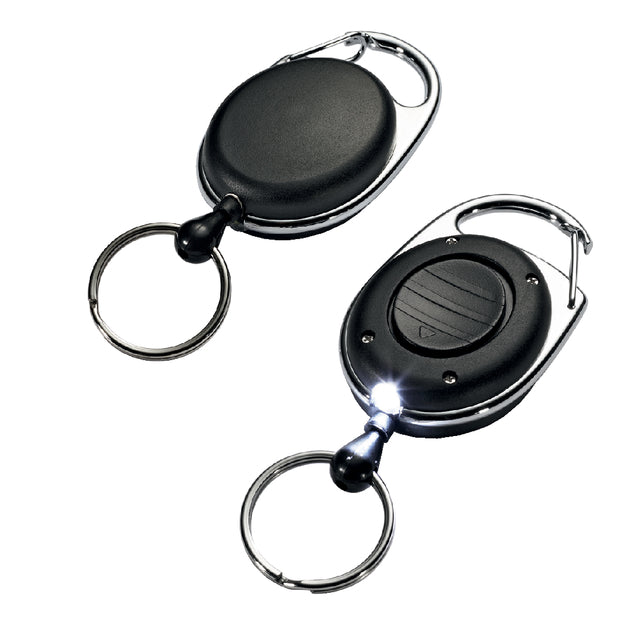 Langlebiger 8198 Rollmechanismus mit Ring+Licht 80 cm schwarz | 5 Stücke