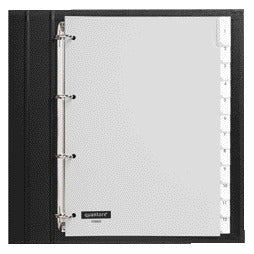 Quantore - Tabs 4-Loch 12-teilig mit grauem PP-Fenster