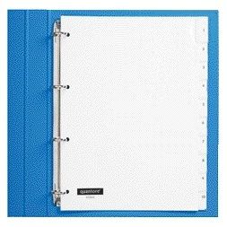 Quantore - Tabs 4-Loch 10-teilig mit Fenster weiß PP | 25 Stück