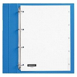 Quantore - Tabs 4-Loch 1-5 nummeriert aus weißem PP