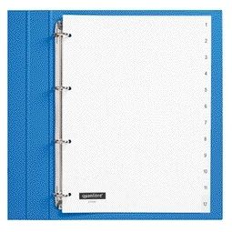 Quantore - Tabs 4-Loch 1-12 nummeriert weiß PP | 10 Stück