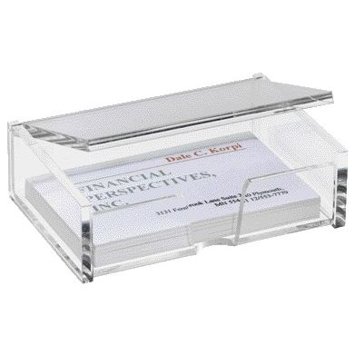 Sigel - Visitenkartenbox VA112 für 80 Karten 90x58mm Acryl glasklar | 20 Stück