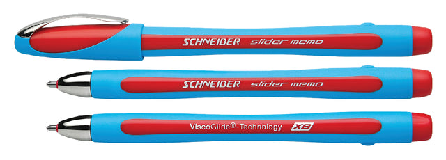 Baseballpen Schneider Slider Memo rot extra breit