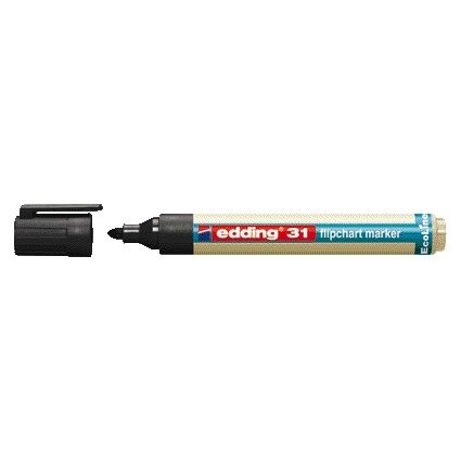 Edding - Filzstift 31 EcoLine für Flipchart rund 1,5-3mm schwarz | 10 Stück
