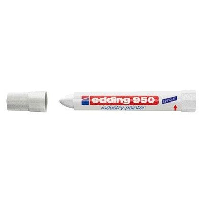 Edding - Filzstift 950 Pastenmarker Industrie rund 10mm weiß