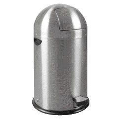 EKO - Abfallbehälter Kickcan 33 Liter mattierter Edelstahl