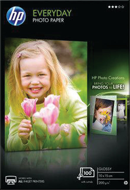 Tintenstrahlpapier HP CR757A 10x15cm Foto Glossy 200gr 100vel