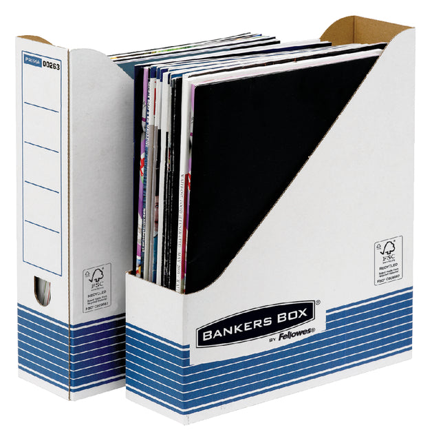 Magazin Kassette Bankers Box System A4 White Blue