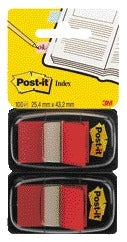 Post-it - Karteireiter 680 25,4x43,2mm Duopack rot