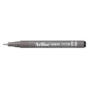 Artline - Technischer Fineliner 0,6 mm schwarz | 12 Stück