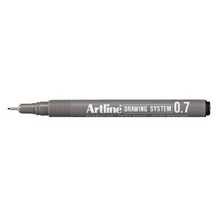 Artline - Technischer Fineliner 0,7 mm schwarz | 12 Stück