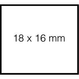 Sato - Preisschild 18x16mm Duo 16 permanent weiß 1500 Stück
