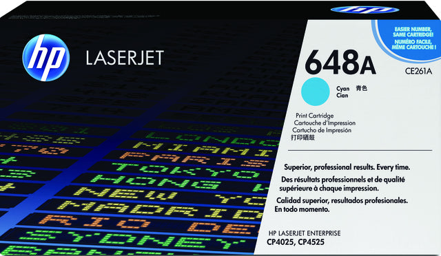 Tonercartridge HP CE261A 648A Blau