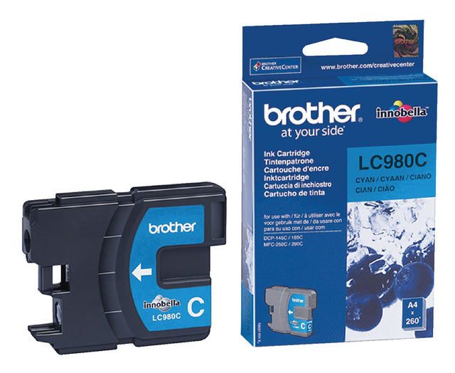 Inkcartridge Bruder LC-980 Blau