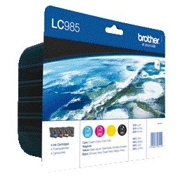 Brother - Tintenpatrone LC-985VALBP schwarz + 3 Farben | 4 Stück