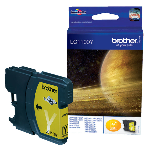 Inkcartridge Bruder LC-1100y Geel
