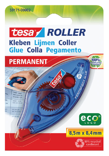 Kleberrolle Tesa Ecologo permanent auf Blasen