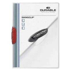 Langlebig - Klemmmappe Swingclip 30 Blatt rot | 25 Stück