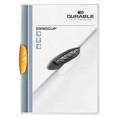 Langlebig - Klemmmappe Swingclip 30 Blatt orange | 25 Stück