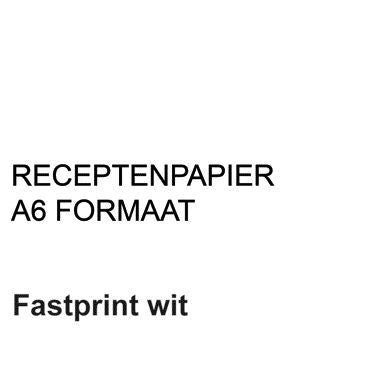 Fastprint - Rezeptpapier A6 80gr weiß 2000 Blatt