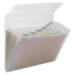 Rexel - Sortiermappe Ice 6 Fächer transparent | 10 Stück