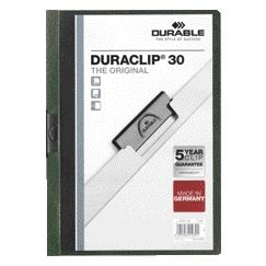 Langlebig - Klemmmappe Duraclip A4 3mm 30 Blatt dunkelgrün