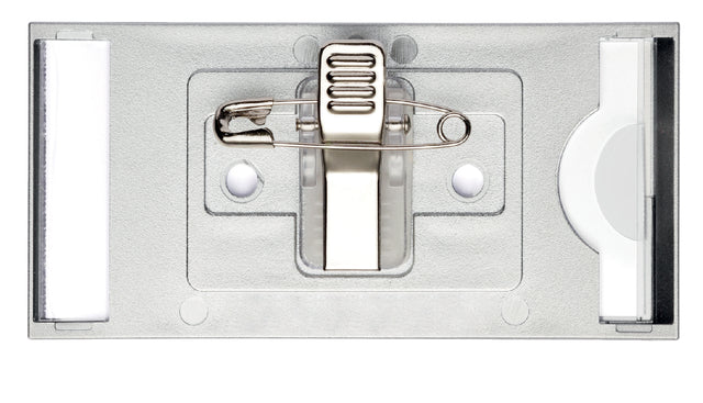 Abzeichen Haltbar 8543 Klassiker mit Combiklem 34x74mm Silbergrau | 10 Stück