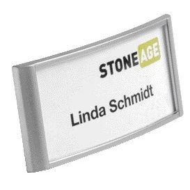 Langlebig - Plakette 8542 klassisch mit Magnet 34x74mm silbergrau | 10 Stück